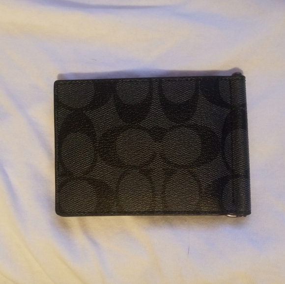 Coach Bill fold in Charcoal gray - Picture 2 of 4